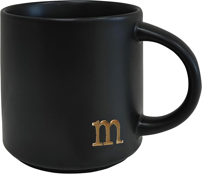 Personalized Ceramic Coffee Mug with Gold Monogram, 15 oz Custom Initial Mug with Gift Box | Elegant Dishwasher Safe Gift for Birthday, Christmas & Special Occasions