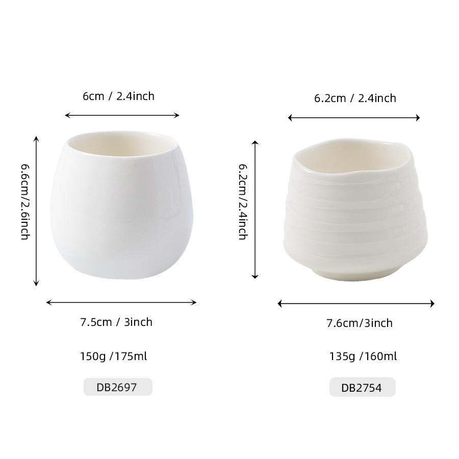 Cross-Border Striped Premium Ceramic Mug | Customizable Office Coffee Cup, Japanese-Style Tea Mug, High-End Gift-Ready Drinkware