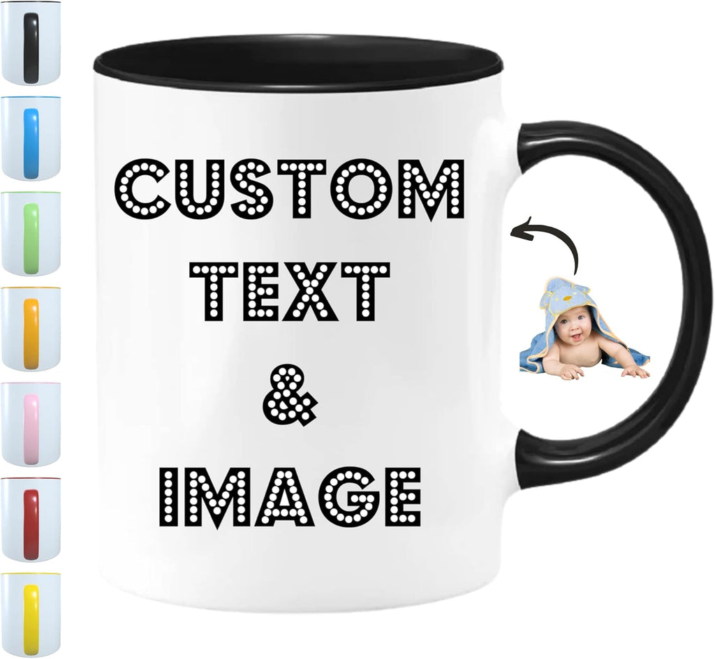 Create Your Own Personalized Photo Mug – Custom 11oz Coffee Cup with Picture, Name, Text or Logo | Printed on Both Sides | Unique Gift for Family, Friends & Coworkers