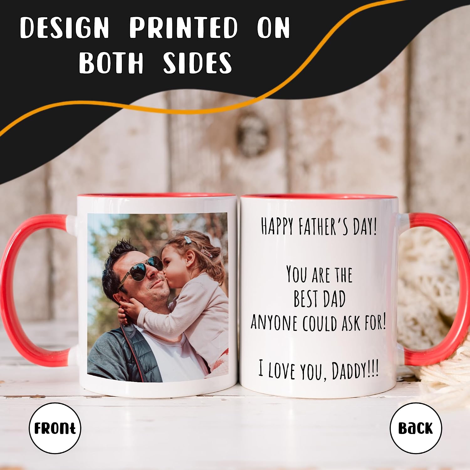 Create Your Own Personalized Photo Mug – Custom 11oz Coffee Cup with Picture, Name, Text or Logo | Printed on Both Sides | Unique Gift for Family, Friends & Coworkers