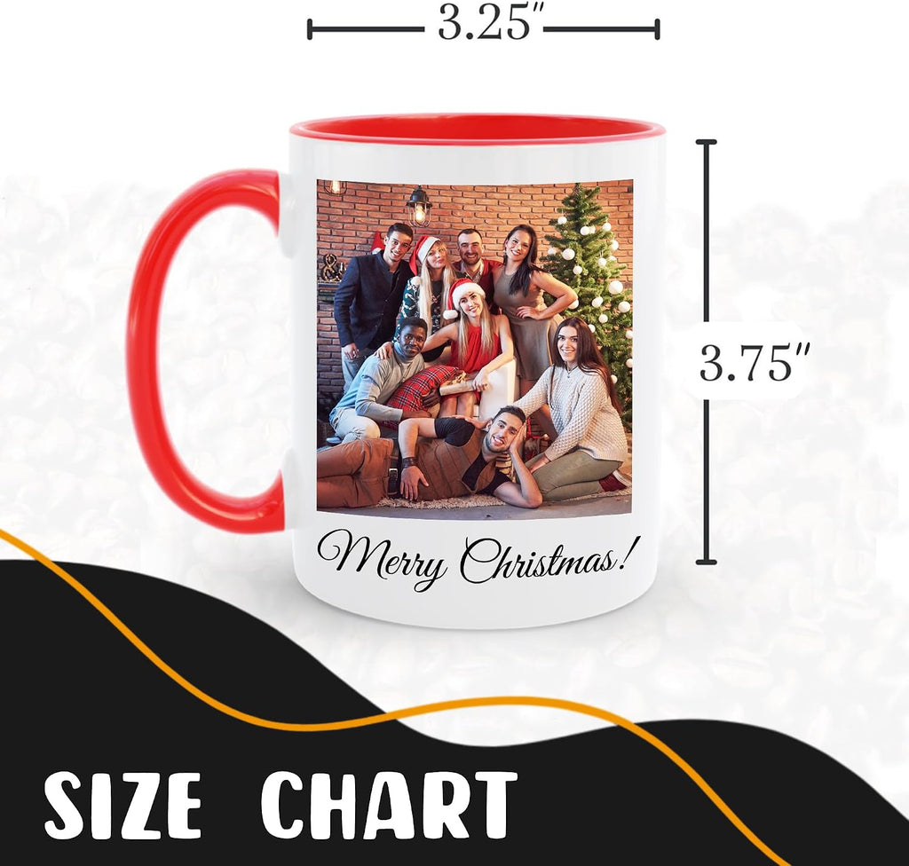 Create Your Own Personalized Photo Mug – Custom 11oz Coffee Cup with Picture, Name, Text or Logo | Printed on Both Sides | Unique Gift for Family, Friends & Coworkers