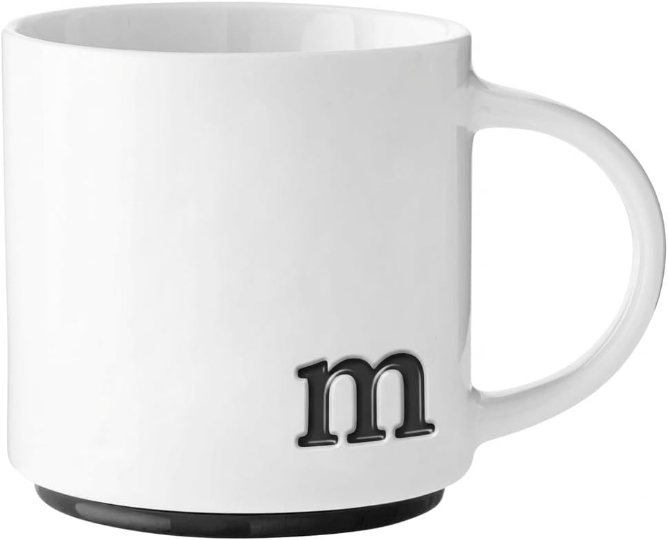Personalized Ceramic Coffee Mug with Gold Monogram, 15 oz Custom Initial Mug with Gift Box | Elegant Dishwasher Safe Gift for Birthday, Christmas & Special Occasions